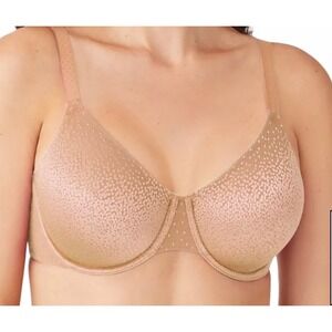 Wacoal 853303 Basic Beauty Back Appeal Underwire Bra Tan Beige Praline 38D X1
